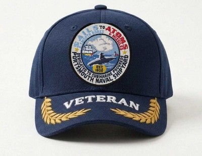 Customized Name Embroidered Hat Porthmouth Naval Shipyard, Veteran Cap, Gift