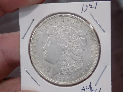 MORGAN SILVER DOLLAR 1921 AU/BU NICE 90% SILVER DOLLAR