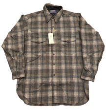 Vintage Pendleton Virgin Wool Flannel Long Sleeve Shirt Made in USA Mens Size 17