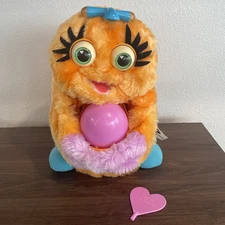 1999 Trendmasters Wuv Luvs Orange Mommy Purple Baby Interactive Plush Works