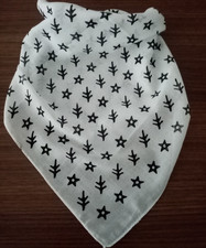 Cotton white paisley bandana,Black white cotton bandana, mens bandana, cowboy