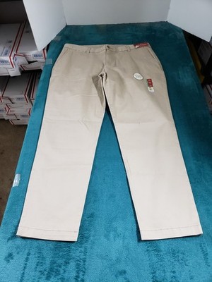Faded Glory Pants Size 16 Womens Beige Khaki Career Work Chino Ladies NWT