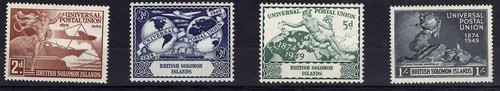 1949 SALOMONEN UNIVERSALPOSTUNION 4er SET postfrisch LH