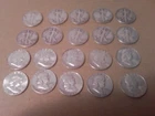 20 Circulated 90% Silver Half Dollars 10 Franklin 10 Walking Liberty $10 Face