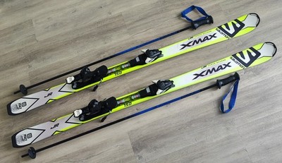SALOMON X-MAX JR Pisten Ski 150cm + Bindung + Stöcke, Jugend Ski-Set