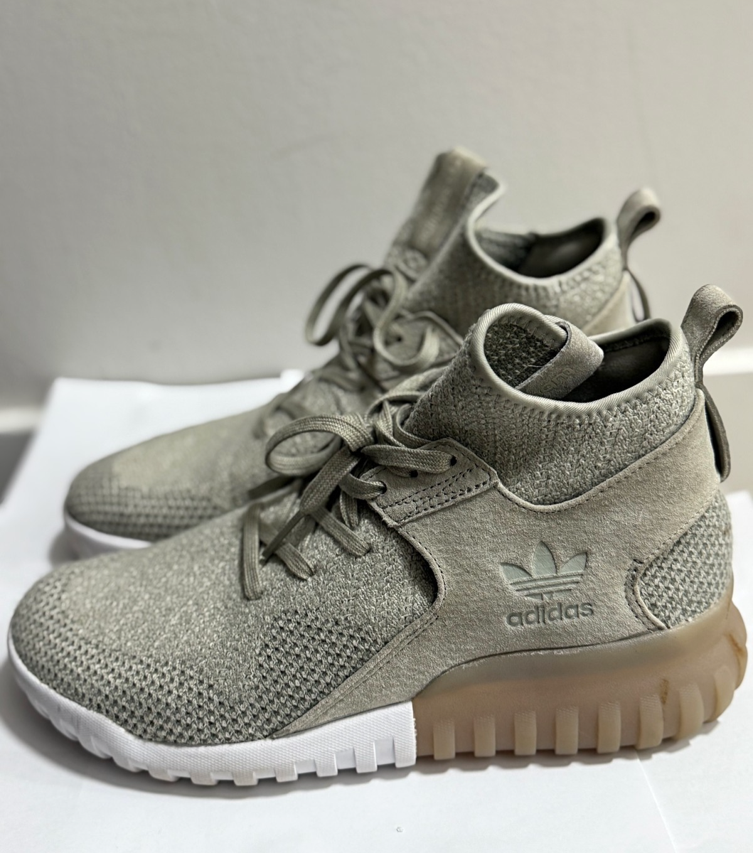 Size 7.5M - Adidas Tubular X Premium Primeknit Color 'Sesame' and