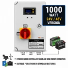 ISTABREEZE 1000W 24V/48V Hybrid Wind Turbine Generator Charge Controller