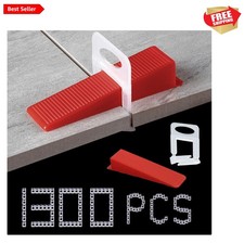 Tile Leveling System 1000-Piece Tile Leveling Spacer Clips and 300-Piece Reus...