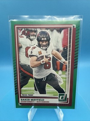 2025 Panini Donruss  -Green Press Proof Baker Mayfield Card #219 TB Buccaneers