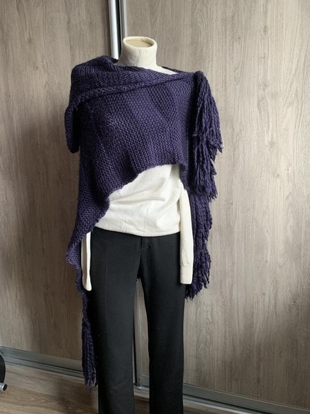 Women Emporio Armani Poncho Navy 50% Wool XS