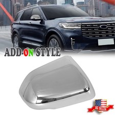 Chrome View Mirror Cover Cap Replacement For Ford Explorer 2020-2026 Right Side