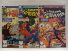 LOT OF 3 1980 AMAZING SPIDER-MAN COMICS..VOL.1.NO.203-205..MARVEL.THE BLACK CAT!