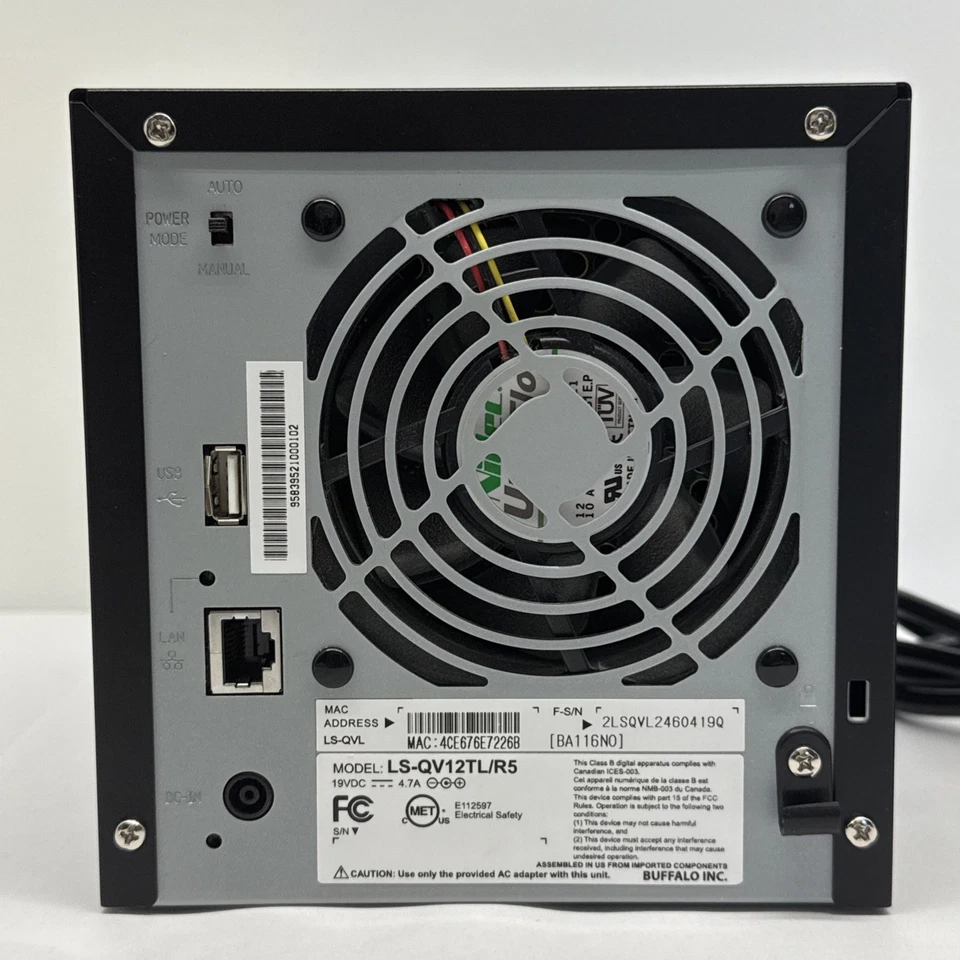 Buffalo LinkStation LS-QV12TL 12TB NAS -Quad (4) Bay - Hard Drives Included. - Image 4 of 4