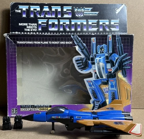 Transformers Vintage G1 Dirge Decepticon Seeker Jet Boxed