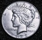 1935-P Peace Silver Dollar - Hard to find year/mint - AU condition