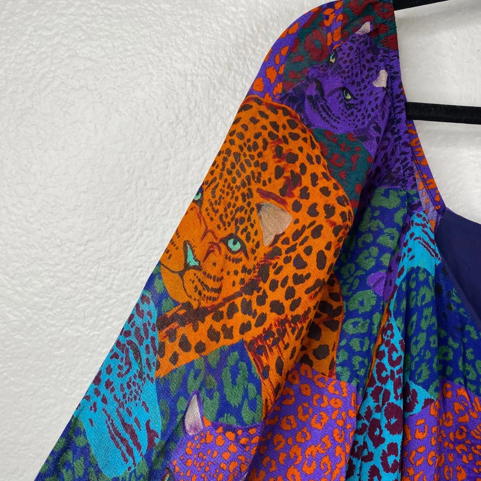 Blusa para mujer Farm Rio Katalina leopardo mafia esposa yate colorida talla XL Foto 4 de 4