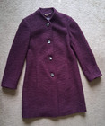Ellen Tracy Women's Burgundy Wool Blend Coat with Pockets Size 4 — photo 1