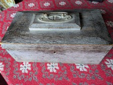 Antique Wooden Puzzle Bank Mechanical Trick Box Secret Lock Box Patina Victorian