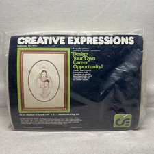 1984 Creative Expressions Mother  Child Candlewicking Kit 4121 18 x 27 Vintage