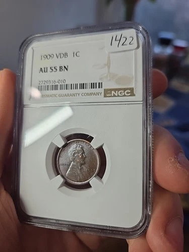 1909 Au 55 Bn Vdb Penny Ngc