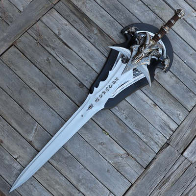 #ad 47quot; Massive Fantasy Greatsword Ice Demon Replica Steel Display Blade with Plaque $179.99