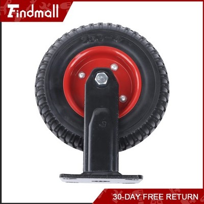 Findmall Fixed Plate 8'' Caster Wheels PU Load-Bearing Capacity 518 Pounds
