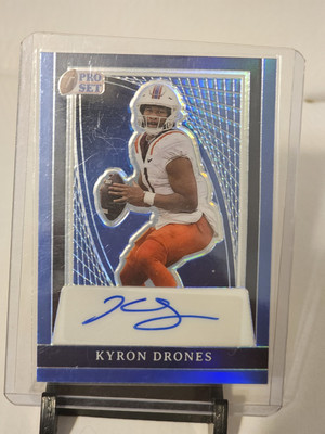 2024 Pro Set Metal KYRON DRONES #PA-KD Prismatic Blue #17/20 Virginia Tech
