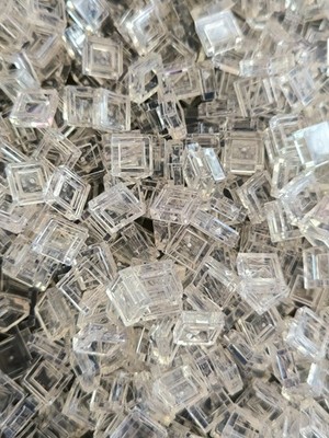LEGO   1x1 Wasserfliesen transparent Fliesen - 100 Stück - 3070