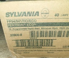 Sylvania 20906 FP54/841/HO/ECO 54W T5 High Output Fluorescent Lamps - Case of 40