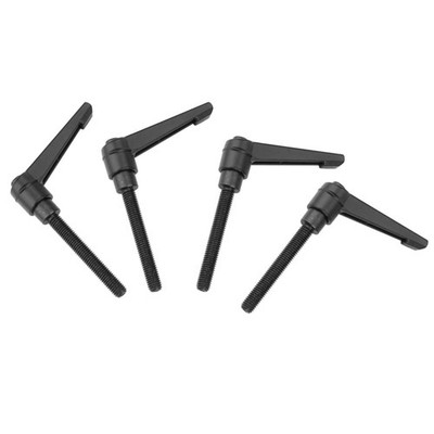 Klemmhebelgriffe Edelstahl M8 Schwarz 25mm 4 Stück Maschinenbedienung