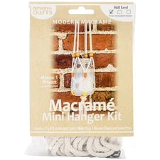 Pepperell Modern Macrame Hanging Jar Kit-