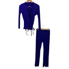 PLEATS PLEASE ISSEY MIYAKE Cardigan, Shirt, and Pants, Size 3, Purple Women USED
