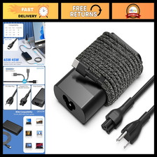 65W USB C Slim Laptop Charger for HP Spectre, Elitebook, Envy, ProBook - Fast Ch