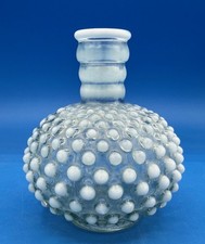 VINTAGE FENTON WHITE OPALESCENT HOBNAIL GLASS VASE - 4.75 INCHES TALL