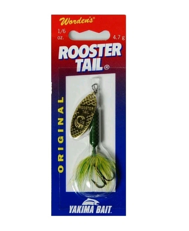 Señuelo de pesca Yakima Bait Original Cola de gallo, cebo giratorio en línea, 1/6 oz Foto 2 de 4