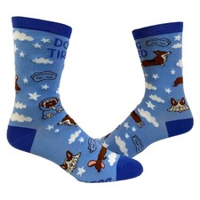 Women's Dog Tired Socks Funny Pet Puppy Animal Lover Sleepy Graphic Novelty