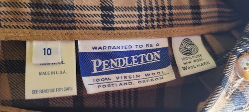 Set completo vintage Pendleton tartan plaid lana blazer gonna plissettata taglia 10 - Foto 6 di 22