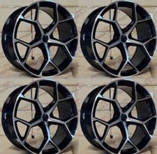 NEW 4x 22” AUDI RS6 STYLE WHEELS 5x 112 BLACK POLISHED AUDI Q7 Q8