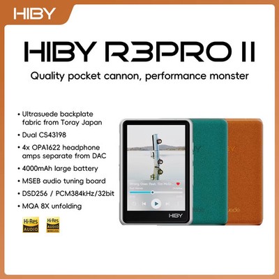 HiBy R3 Pro II / Gen 2 HiFi MP3 Music Player USB DAC Headphone AMP CS43198*2 ...