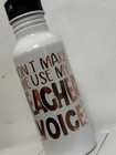 Personalised Water Bottle, teacher water bottle, metal bottle with straw  