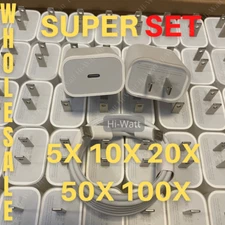 Wholesale 20W Power Adapter PD USB-C Fast Charger Cable For iPhone 14 13 12 11 8