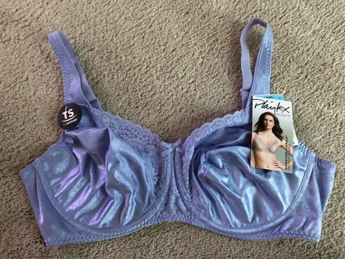 Playtex 4422 Light Purple Underwire Non Padded Bra Size 40C Signature Florals