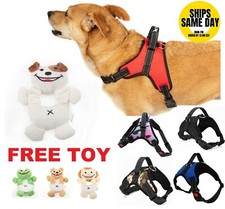No Pull Adjustable Dog Pet Control Harness Vest in Nylon / Mesh XS-XXL FREE TOY 