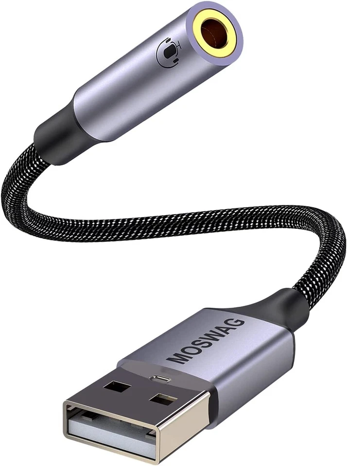 Easy Universal USB Audio Adapter - 3.5mm Stereo Converter, Plug and Play - Image 3 of 4