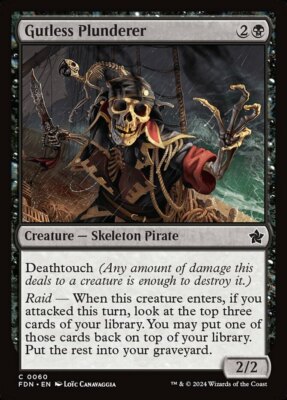 x4 Gutless Plunderer - Foil C MTG Foundations M/NM, English