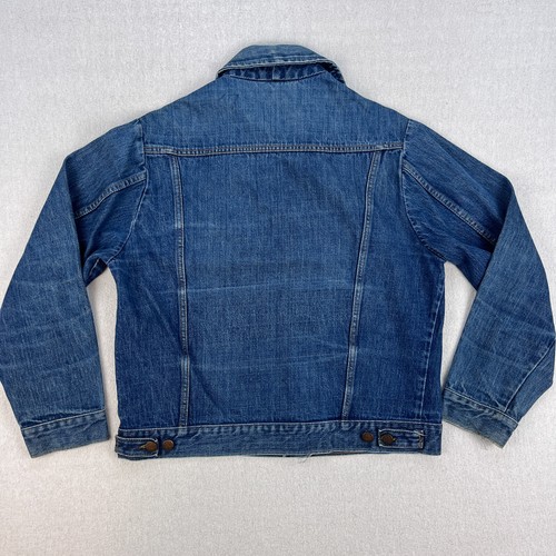 Vintage Roebucks Denim Trucker Jacke Herren M blau 70er 80er Fading Selvedge - Bild 10 von 14