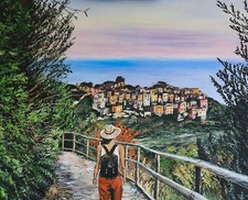  Acrylbild.Handgemalt. Leinwand. Küstenlandschaft. 40x50cm