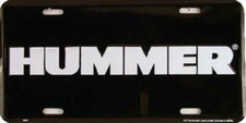 Hummer Black License Plate Wall Sign Made in the USA