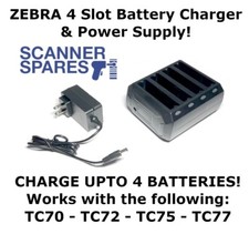5 Pack x Zebra 4-Slot Battery Charger for TC70 - TC75 - TC77 - SAC-TC7X-4BTYC1