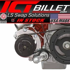 LS Corvette - Low Mount 4-Rib A/C Compressor Bracket Sanden 7176 LS1 LS3 LS2 AC
